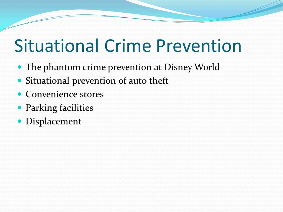 Situational Crime Prevention